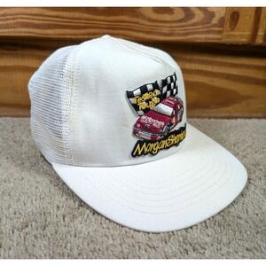 Vintage Morgan Shepherd Hat Nascar White Snapback‎ Mesh USA Made